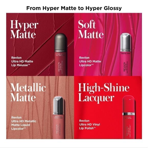 New Revlon Ultra HD Matte Lipcolor, Velvety Matte Liquid Lipstick, 0.16 oz - 630 - Picture 4 of 6